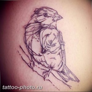 рисунка тату воробей 03.12.2018 №085 - photo tattoo sparrow - tattoo-photo.ru